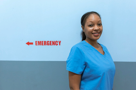 Nurse having an emergency